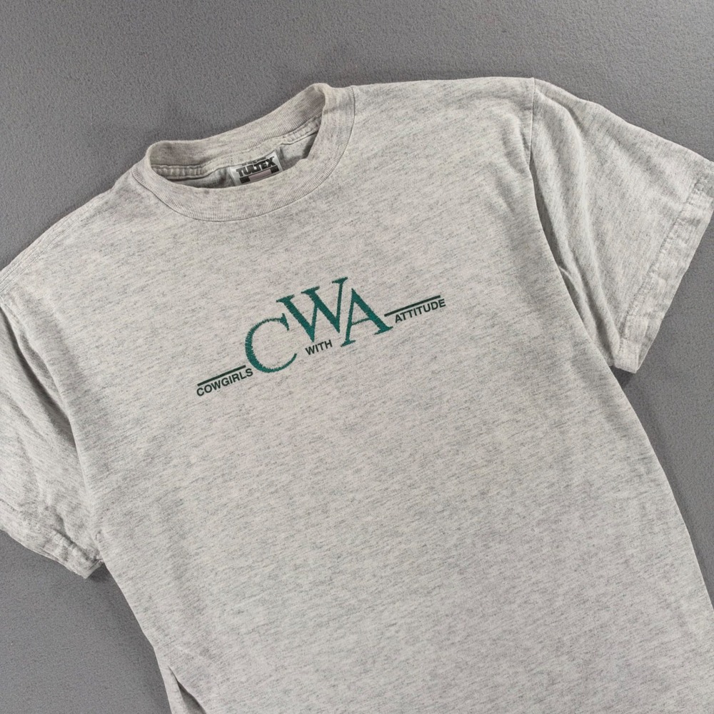 Vintage 90s CWA Cowgirls With Attitude Graphic T-Shirt Medium Ride The Cowboy